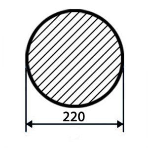 Круг стальной 220 мм Ст45 (кован.)