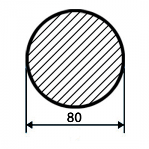 Круг стальной 80 мм ст.20 (режем без остатка)