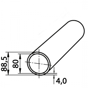 Труба ВГП (водогазопроводная) 80х4,0 10.5м