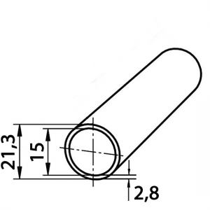 Труба ВГП (водогазопроводная) 15х2,8 7.8м