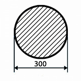 Круг стальной 300 мм ст.20 (режем без остатка) купить