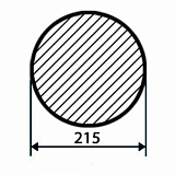 Круг стальной 215 мм 20Х (обточен.) купить